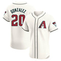 Arizona Diamondbacks #20 Luis Gonzalez Player Cream CLOTHIN Limited Elite Home Game Stitched Jerseys
