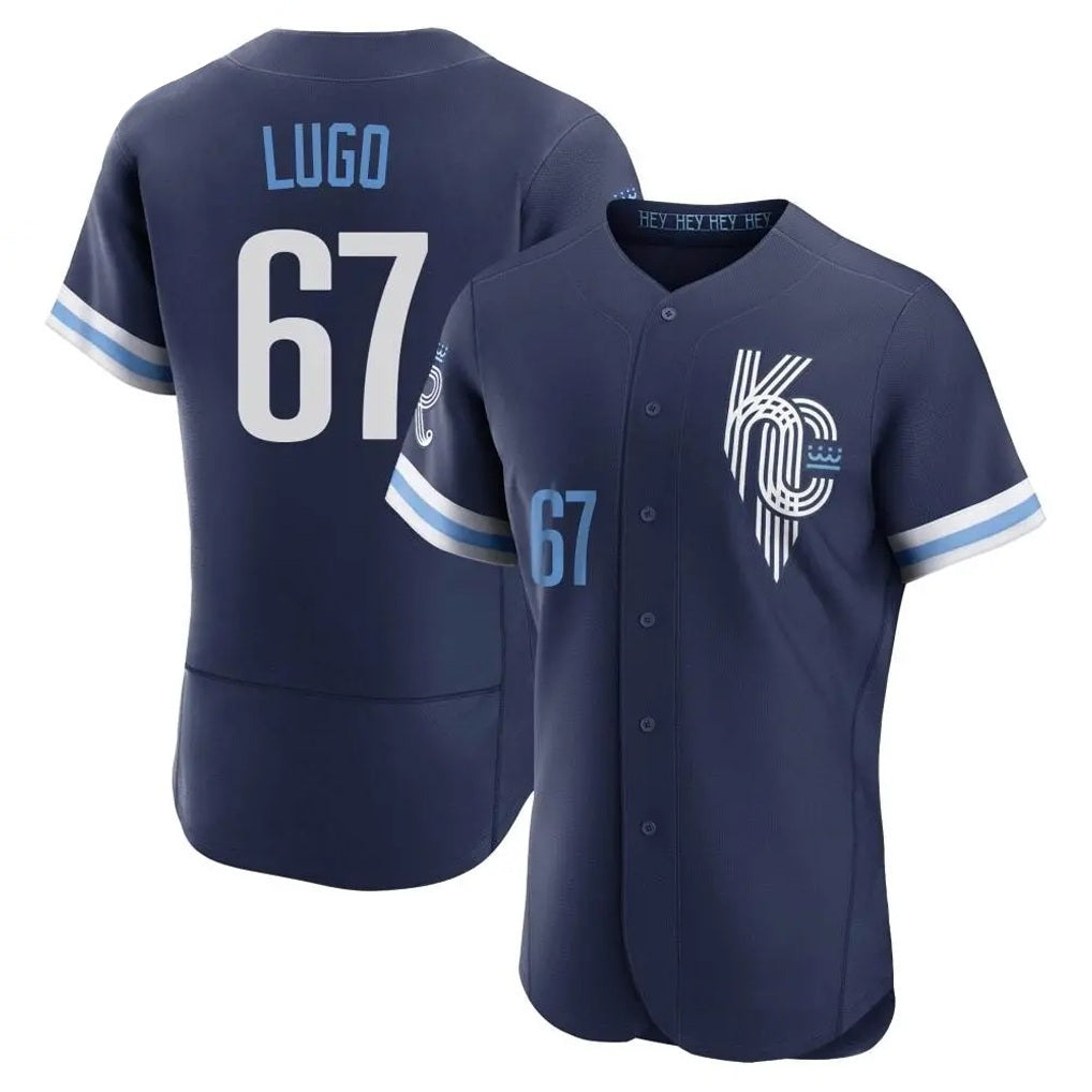 Kansas City Royals #67 Seth Lugo Player Navy CLOTHIN City Connect Limited Elite Home Stitched Jerseys