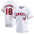 Los Angeles Angels #18 Nolan Schanuel White CLOTHIN Home Limited Stitched Jersey