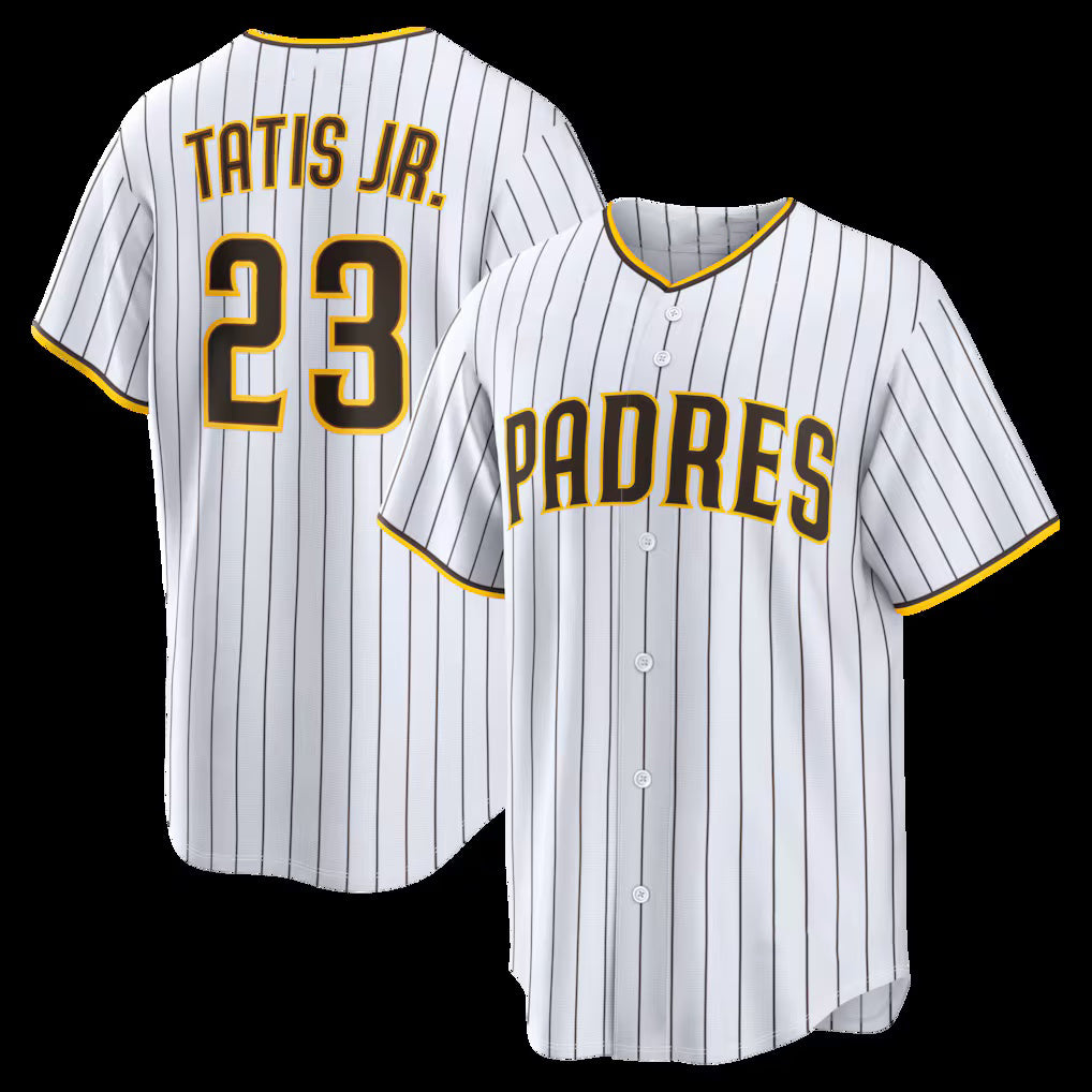 San Diego Padres #23 Fernando Tatis Jr. White CLOTHIN Home Replica Player Jersey