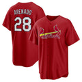 St. Louis Cardinals #28 Nolan Arenado Red CLOTHIN Alternate Official Replica Player Jersey