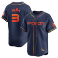 Houston Astros #3 Jeremy Pena Player Navy CLOTHIN City Connect Home Limited Stitched Jerseys