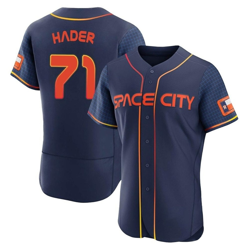 Houston Astros #71 Josh Hader Player Navy CLOTHIN City Connect Limited Elite Home Stitched Jerseys