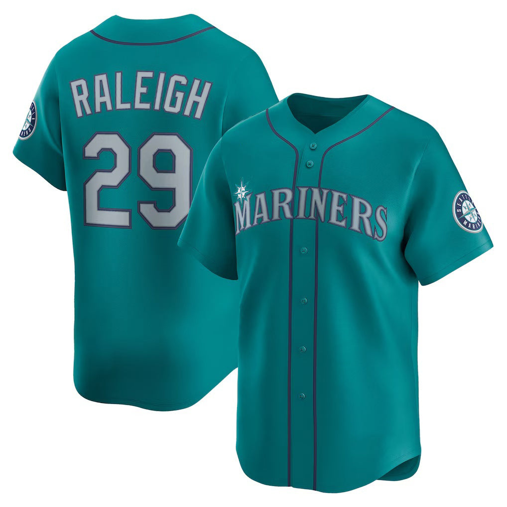 Seattle Mariners #29 Cal Raleigh Teal CLOTHIN Alternate Limited Jersey