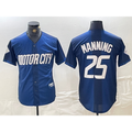 Detroit Tigers #25 Matt Manning 2024 Navy CLOTHIN City Connect Cool Base Limited Stitched Jersey