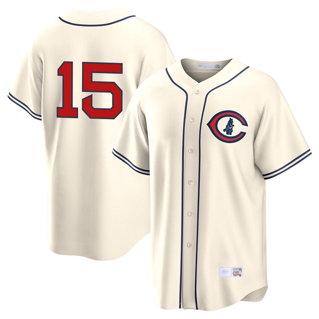 Chicago Cubs #15 Carson Kelly Player Cream CLOTHIN Field of Dreams Home Game Stitched Jerseys