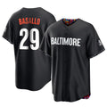 Baltimore Orioles #29 Samuel Basallo Player Black CLOTHIN City Connect Home Game Stitched Jerseys
