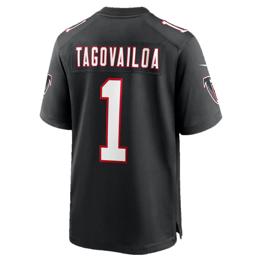 A.Falcons #1 Tua Tagovailoa Black CLOTHIN Alternate Game Jersey