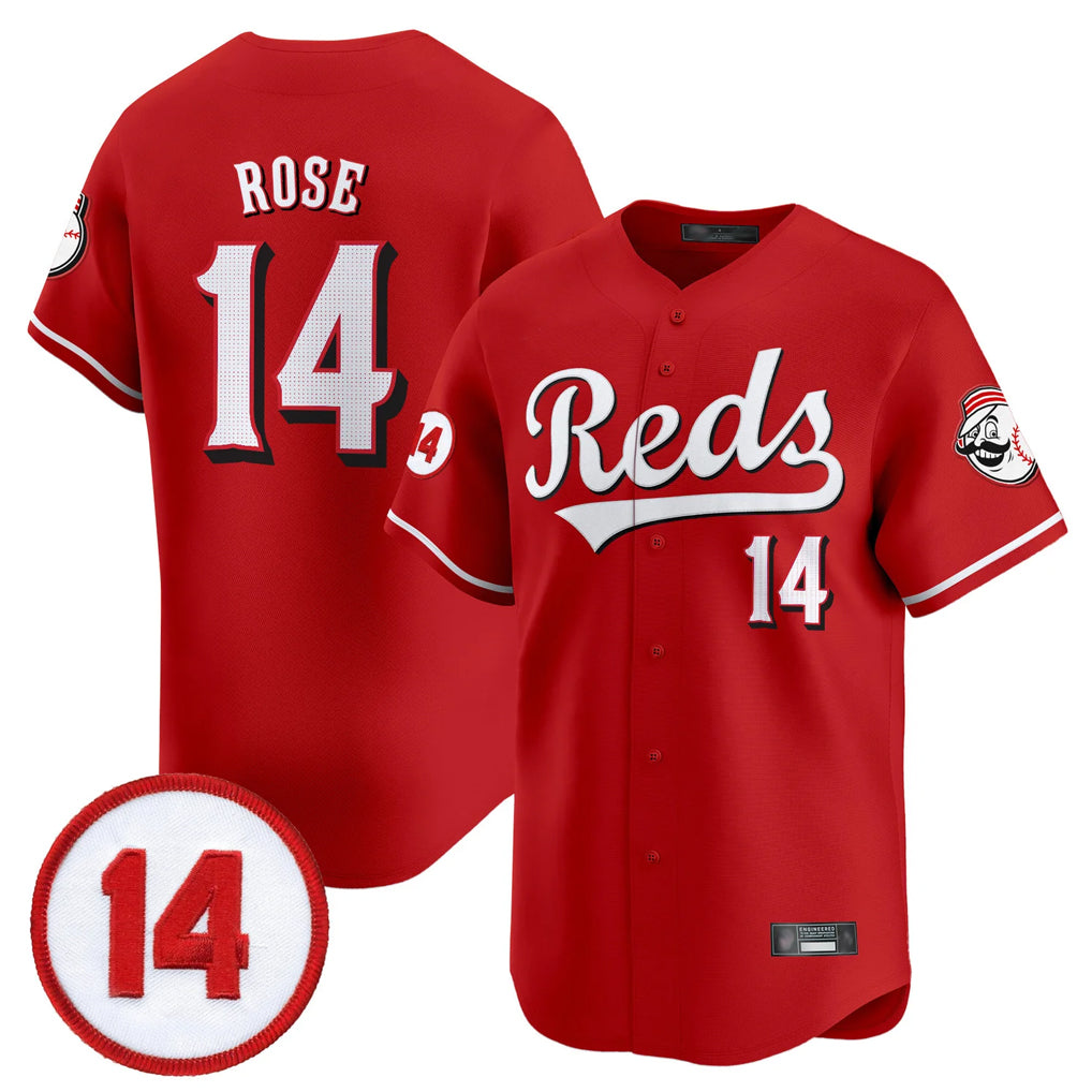 Cincinnati Reds #14 Pete Rose Player Red CLOTHIN Vapor Premier Limited Home Stitched Jerseys
