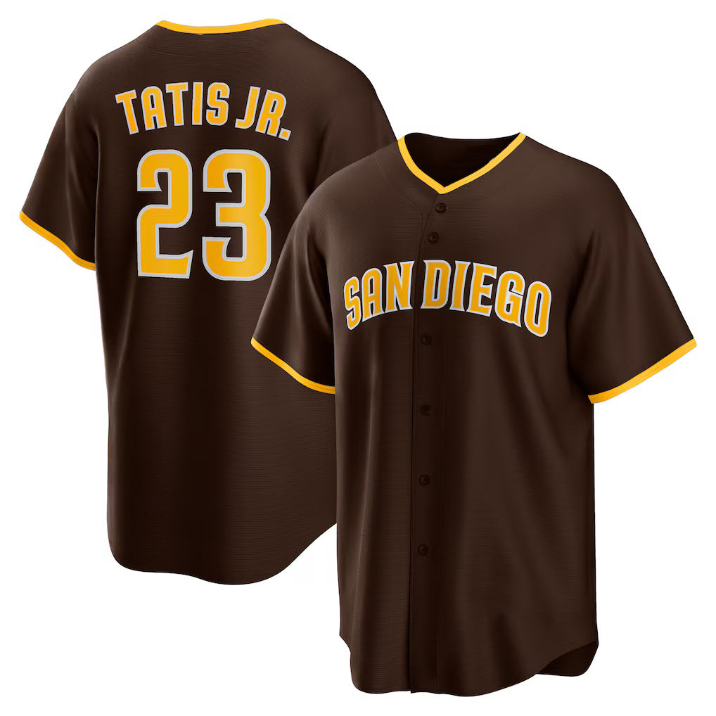 San Diego Padres #23 Fernando Tatis Jr. Brown CLOTHIN Alternate Replica Player Jersey