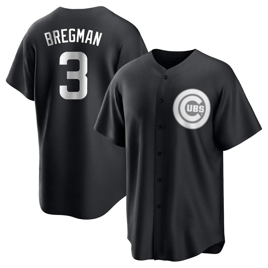 Chicago Cubs #3 Alex Bregman Player Black CLOTHIN Game Stitched Jerseys