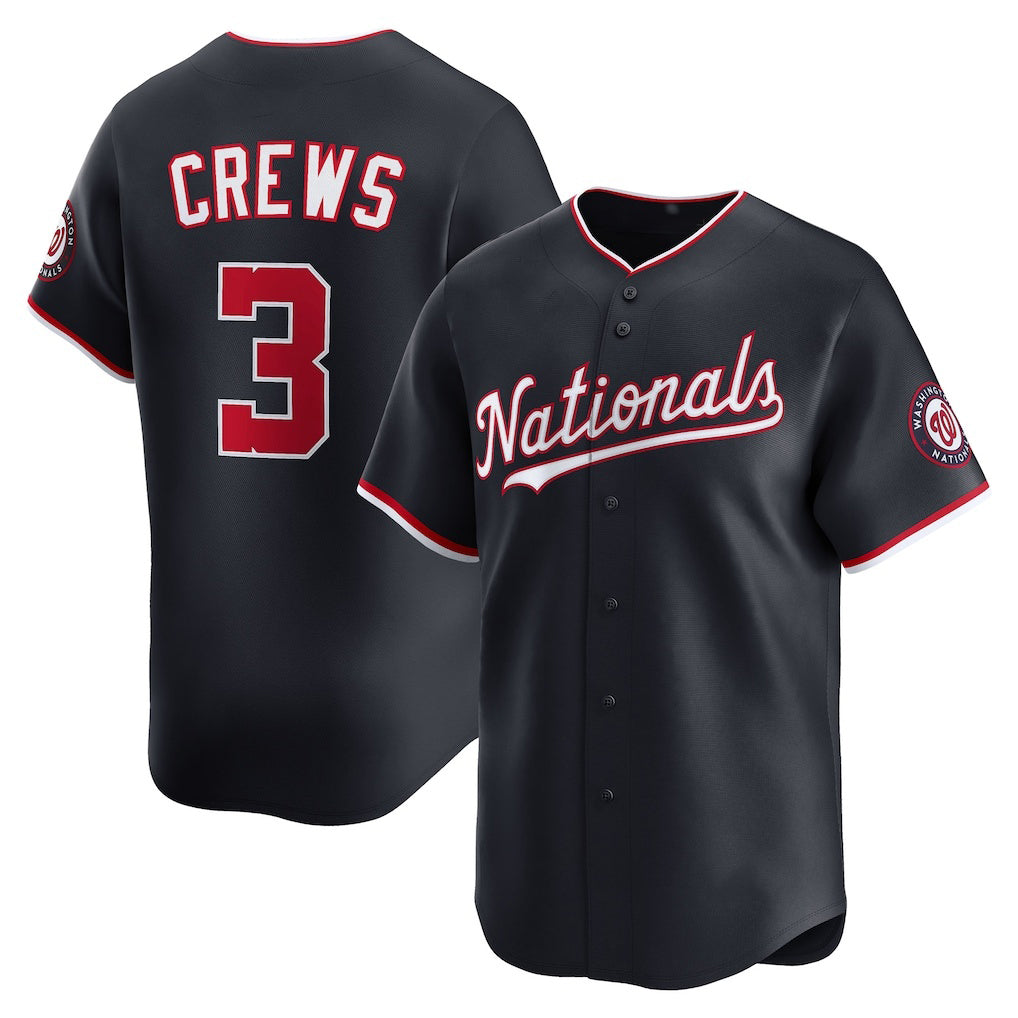 Washington Nationals #3 Dylan Crews Navy CLOTHIN Alternate Limited Jersey