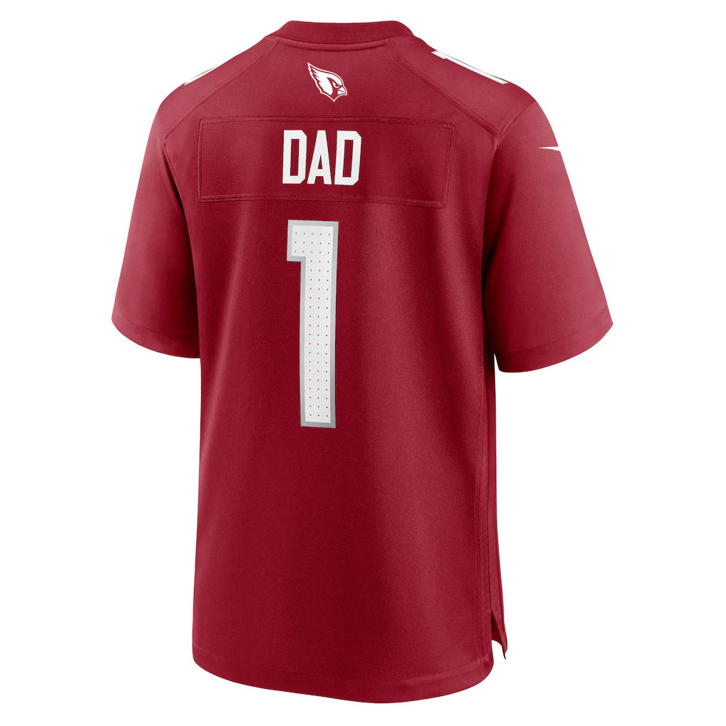 A.Cardinals Number #1 Dad Cardinal CLOTHIN Game Jersey