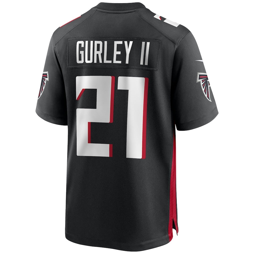 A.Falcons #21 Todd Gurley II Black CLOTHIN Game Player Jersey