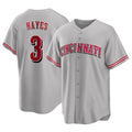 Cincinnati Reds #3 Ke'Bryan Hayes Player Gray CLOTHIN Home Game Stitched Jerseys