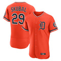 Detroit Tigers #29 Tarik Skubal Player Orange CLOTHIN Limited Elite Home Stitched Jerseys
