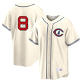 Chicago Cubs #8 Ian Happ Player Cream CLOTHIN Field of Dreams Home Game Stitched Jerseys
