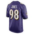 B.Ravens #98 Travis Jones Purple CLOTHIN Player Game Jersey