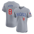 Chicago Cubs #8 Ian Happ Player Gray CLOTHIN Road Limited Elite Home Stitched Jerseys