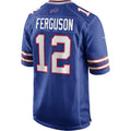 B.Bills #12 Joe Ferguson Royal CLOTHIN Game Retired Player Jersey