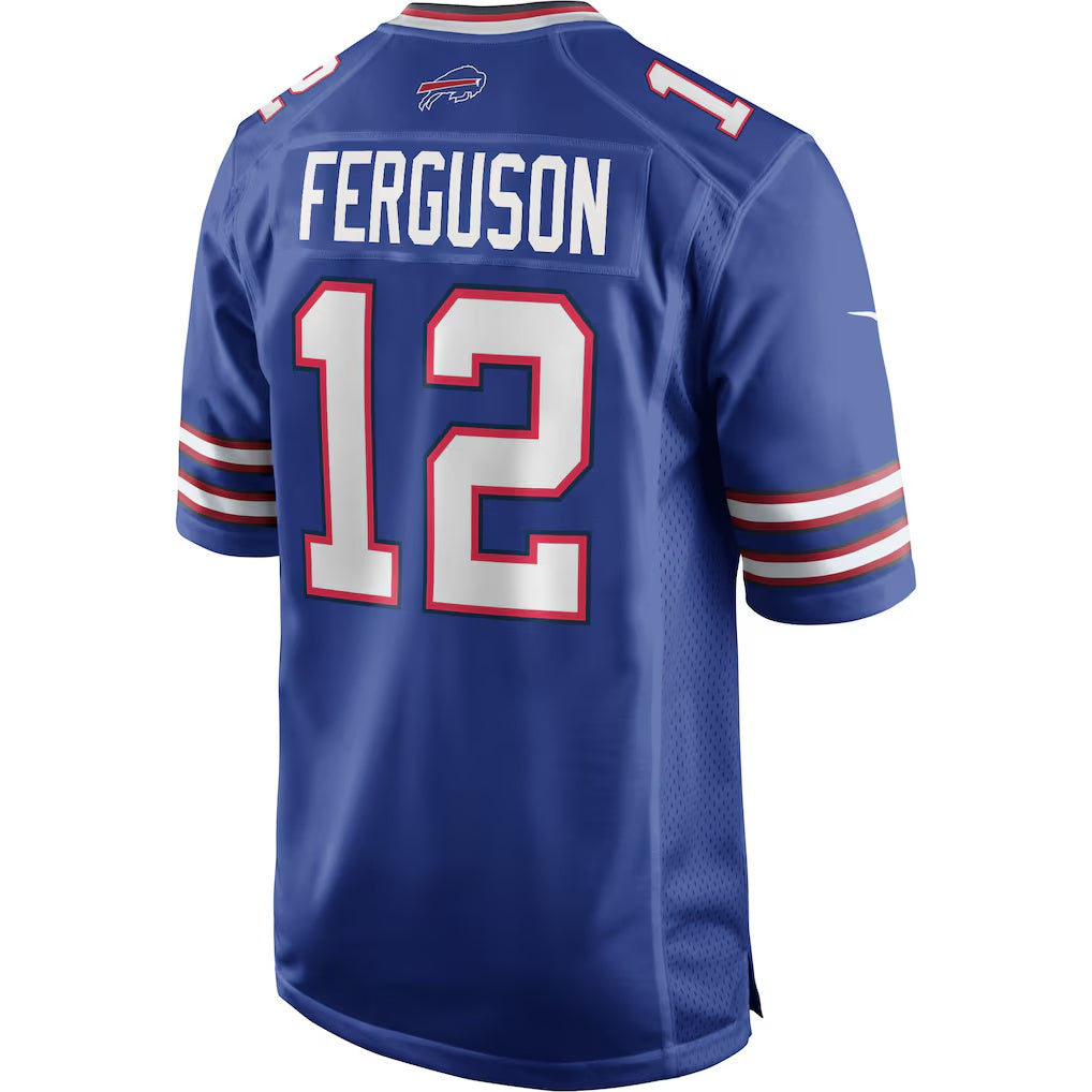 B.Bills #12 Joe Ferguson Royal CLOTHIN Game Retired Player Jersey