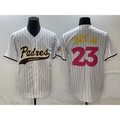 San Diego Padres #23 Fernando Tatis Jr White CLOTHIN NEW 2023 City Connect Cool Base Stitched Jersey 2
