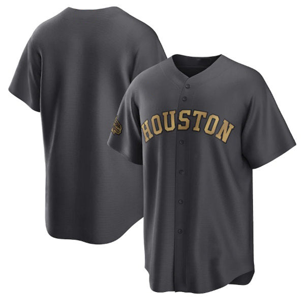 Houston Astros Blank Charcoal CLOTHIN 2022 All-Star Cool Base Stitched Jersey