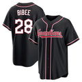 Cleveland Guardians #28 Tanner Bibee Player Black CLOTHIN Fashion Out Home Game Stitched Jerseys