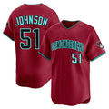 Arizona Diamondbacks #51 Randy Johnson Player Red CLOTHIN Limited Home Game Stitched Jerseys