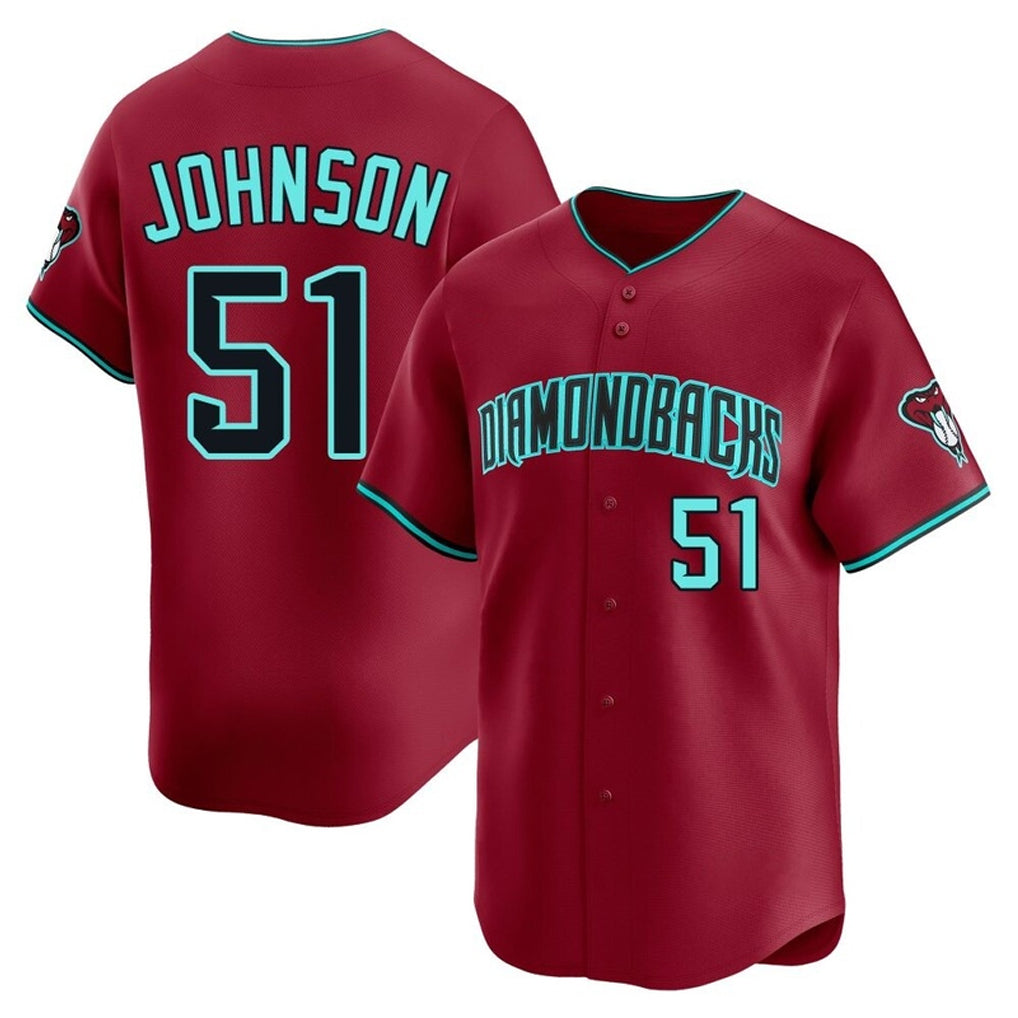 Arizona Diamondbacks #51 Randy Johnson Player Red CLOTHIN Limited Home Game Stitched Jerseys