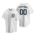 Custom Detroit Tigers White CLOTHIN Stitched Cool Base Home Jersey