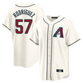 Arizona Diamondbacks #57 Eduardo Rodriguez Player Cream CLOTHIN Home Game Stitched Jerseys