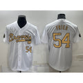Atlanta Braves #54 Max Fried Number White CLOTHIN 2022 All Star Stitched Cool Base Jersey