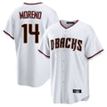 Arizona Diamondbacks #14 Gabriel Moreno Player White CLOTHIN Home Game Stitched Jerseys