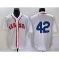 Boston Red Sox #42 Jackie Robinson White CLOTHIN Cool Base Stitched Jersey