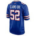 B.Bills #52 Kaleb Elarms-Orr Royal CLOTHIN Team Game Jersey