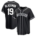 Colorado Rockies #19 Charlie Blackmon Player Black CLOTHIN Fashion Out Home Game Stitched Jerseys