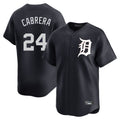 Detroit Tigers #24 Miguel Cabrera Player Navy CLOTHIN Home Limited Game Stitched Jerseys