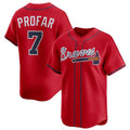 Atlanta Braves #7 Jurickson Profar Red CLOTHIN 2025 Alternate Limited Stitched Jersey