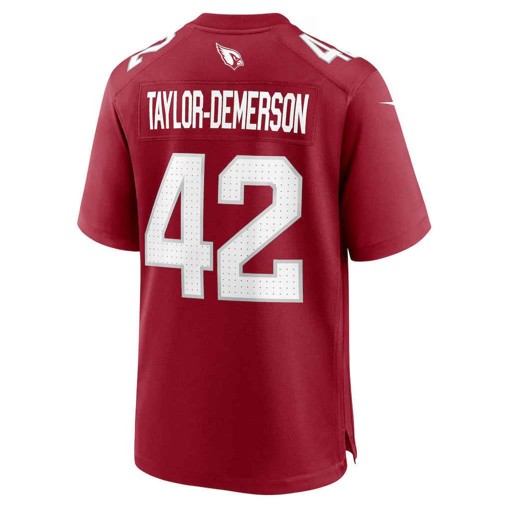 A.Cardinals #42 Dadrion Taylor-Demerson Cardinal CLOTHIN Team Game Jersey