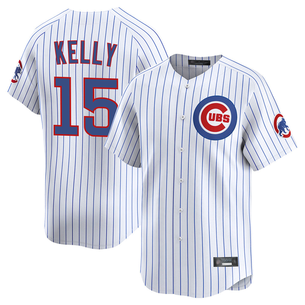 Chicago Cubs #15 Carson Kelly Player White CLOTHIN Limited Home Game Stitched Jerseys