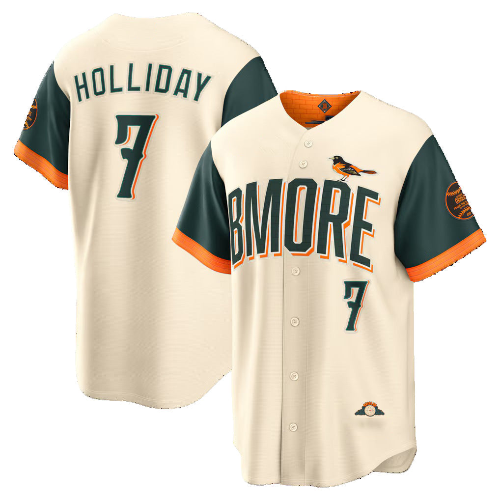 Baltimore Orioles #7 Jackson Holliday Natural CLOTHIN 2026 City Connect Stadium Jersey