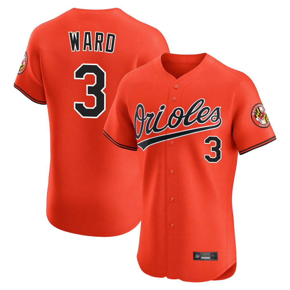 Baltimore Orioles #3 Taylor Ward Player Orange CLOTHIN Limited Elite Home Game Stitched Jerseys