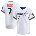 Houston Astros #7 Craig Biggio Player White CLOTHIN City Connect Limited Home Stitched Jerseys