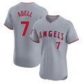 Los Angeles Angels #7 Jo Adell Player Gray CLOTHIN Home Limited Elite Stitched Jerseys