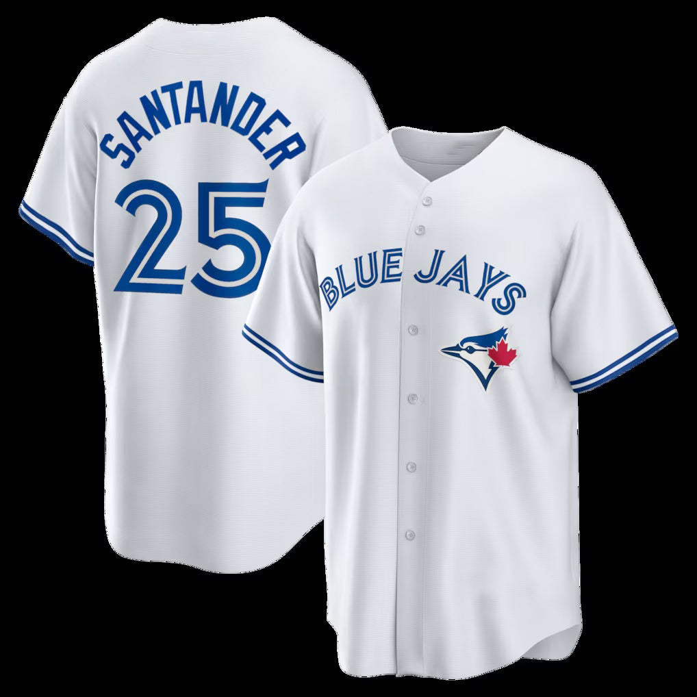 Toronto Blue Jays #25 Anthony Santander White CLOTHIN Home Replica Jersey