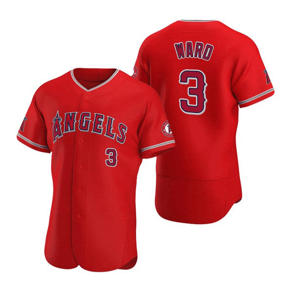 Los Angeles Angels #3 Waylor Ward CLOTHIN Red Flex Base Stitched Jersey