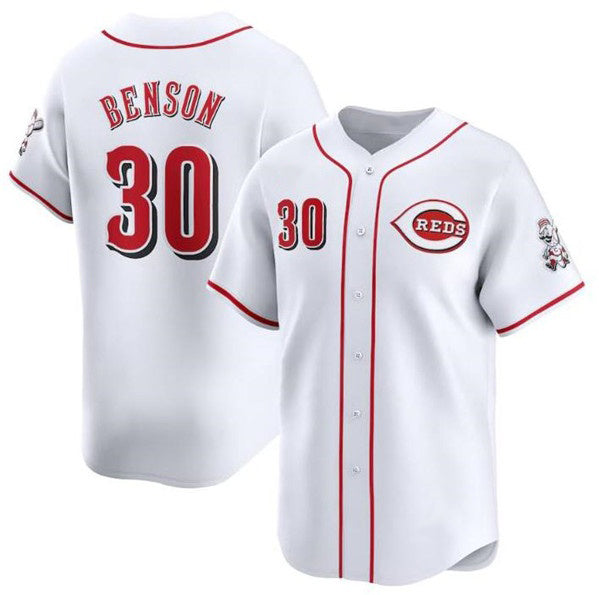 Cincinnati Reds #30 Will Benson White CLOTHIN Home Limited Stitched Jersey