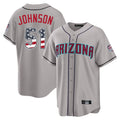 Arizona Diamondbacks #51 Randy Johnson Player Gray CLOTHIN USA 250 Fourth of July Home Game Stitched Jerseys