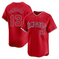 Los Angeles Angels #13 Drew Pomeranz Player Red CLOTHIN Home Limited Stitched Jerseys